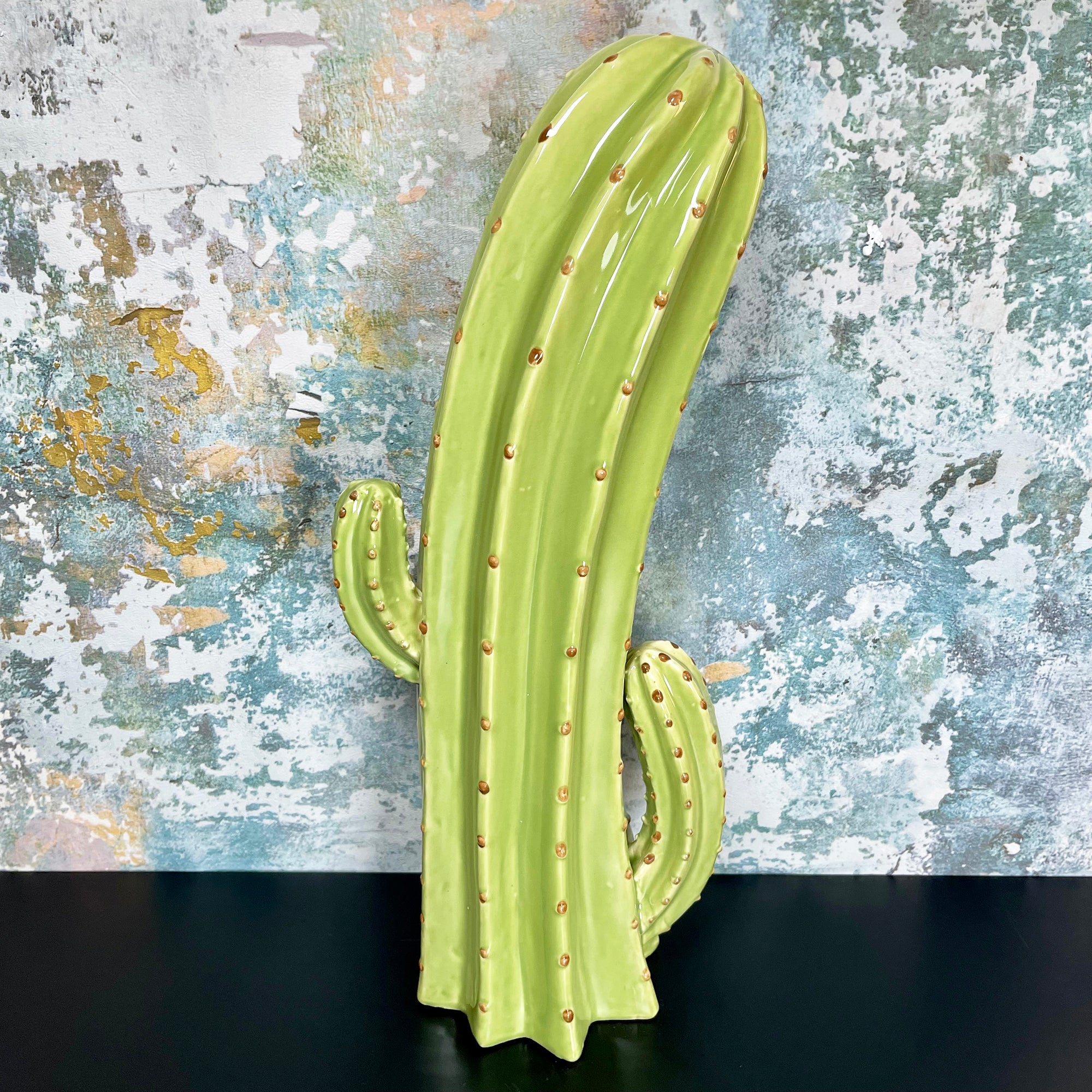 Ceramic Green Cactus Ornament Large