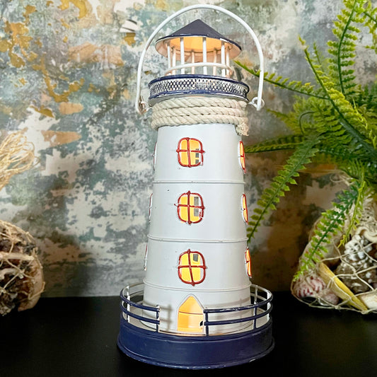 Metal Lighthouse Tealight Holder