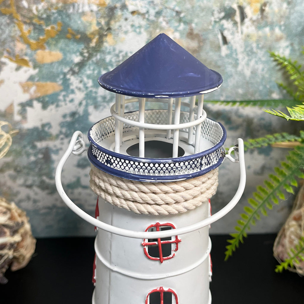 Metal Lighthouse Tealight Holder