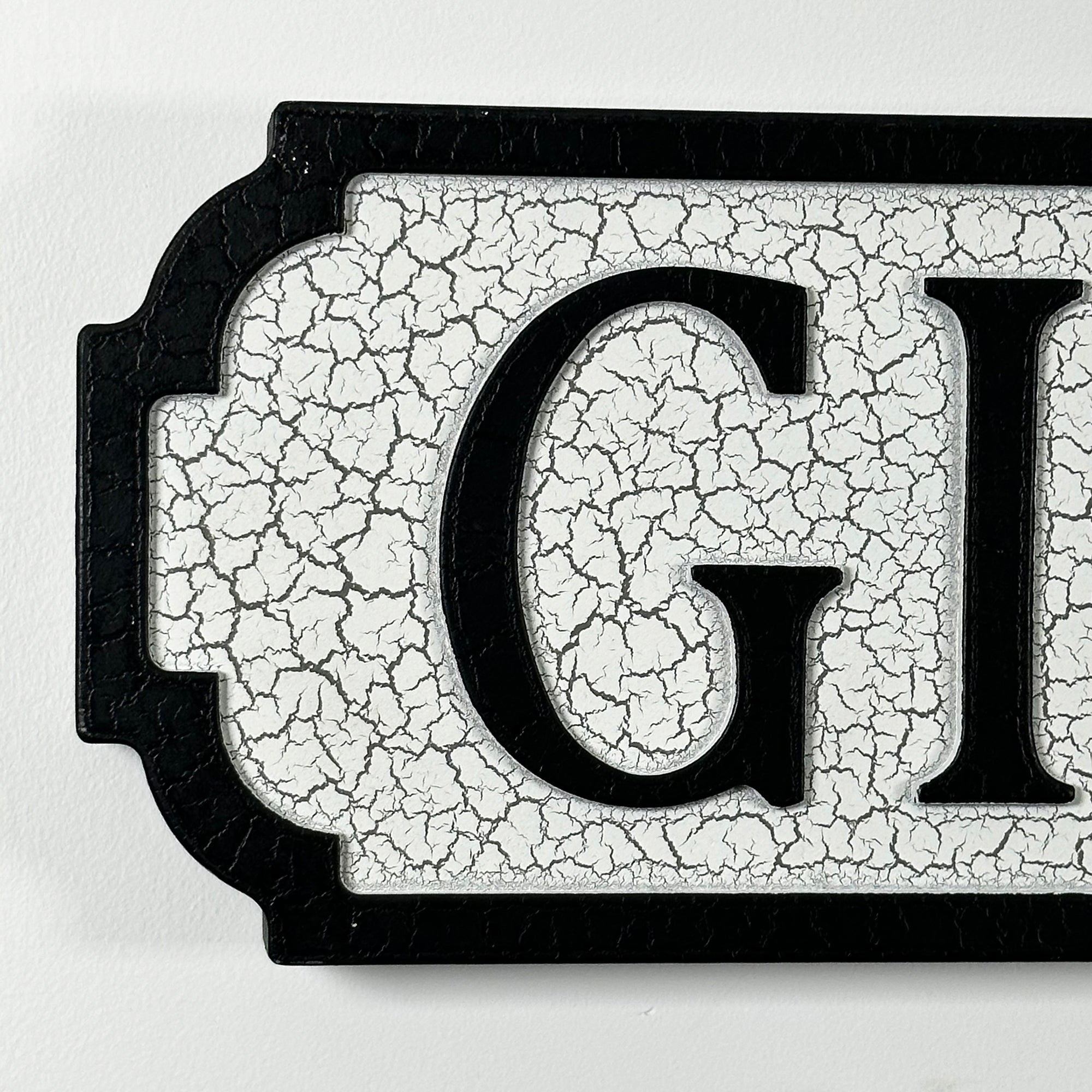 Crackled Gin Palace Street Sign