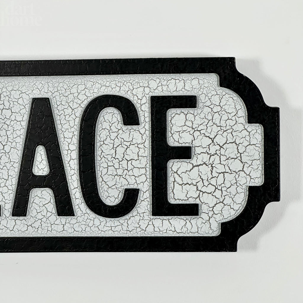 Crackled Prosecco Palace Street Sign