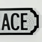 Crackled Prosecco Palace Street Sign