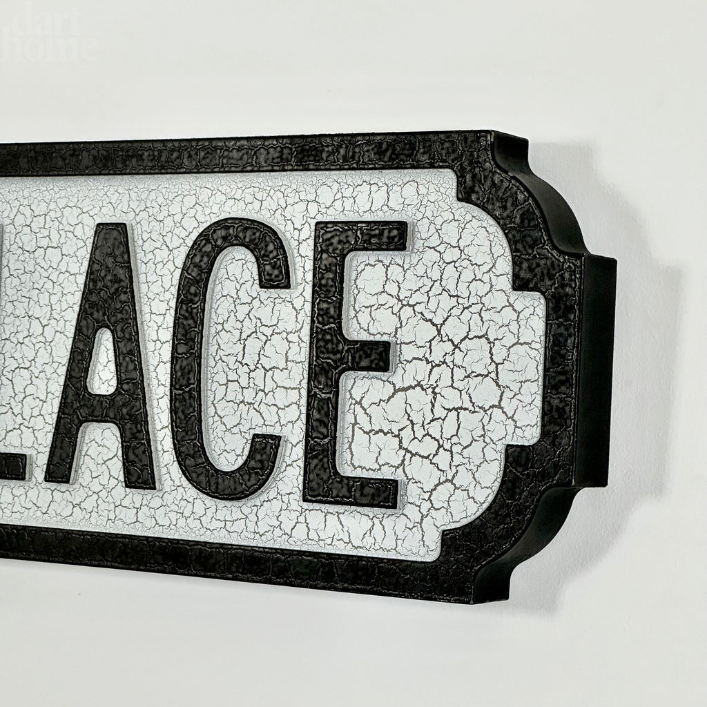 Crackled Prosecco Palace Street Sign