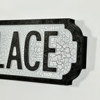 Crackled Prosecco Palace Street Sign