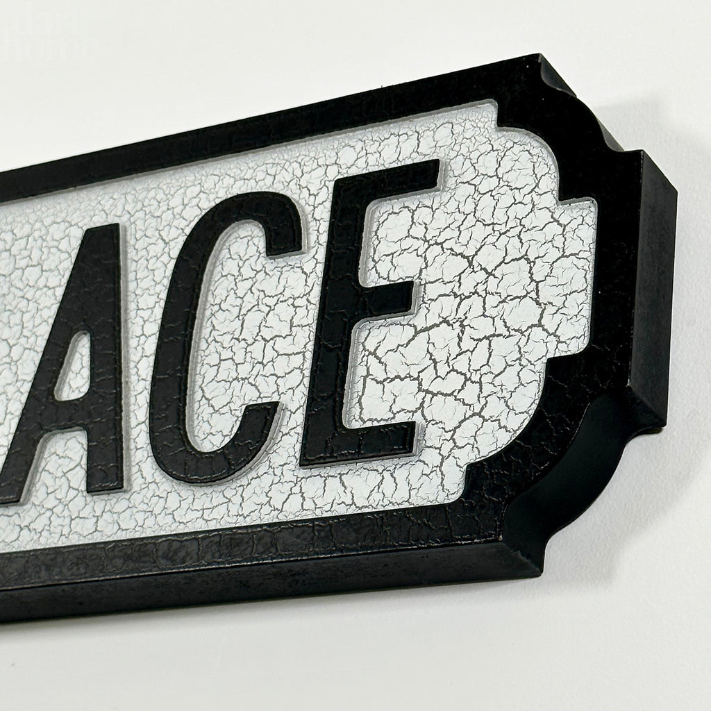 Crackled Prosecco Palace Street Sign