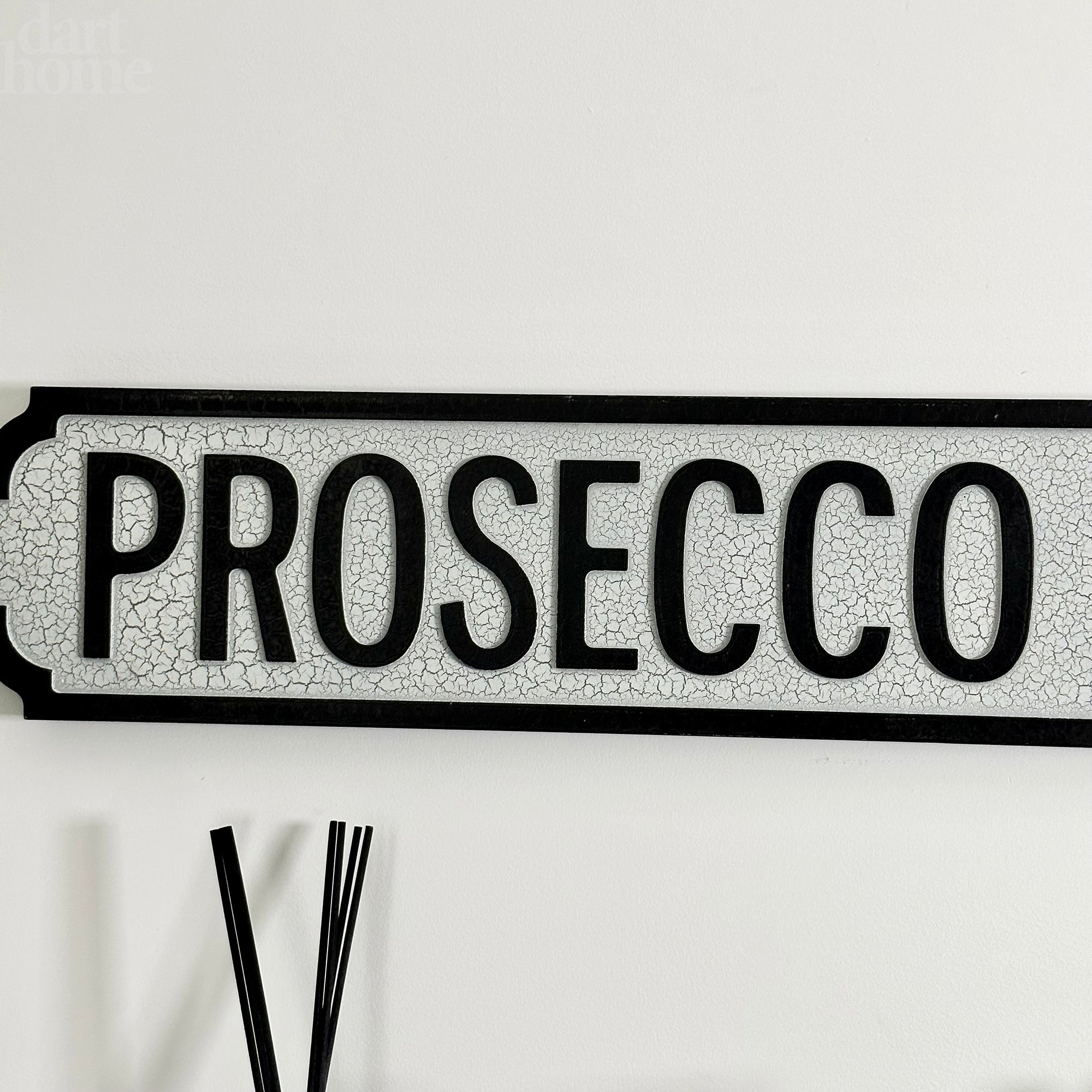 Crackled Prosecco Palace Street Sign