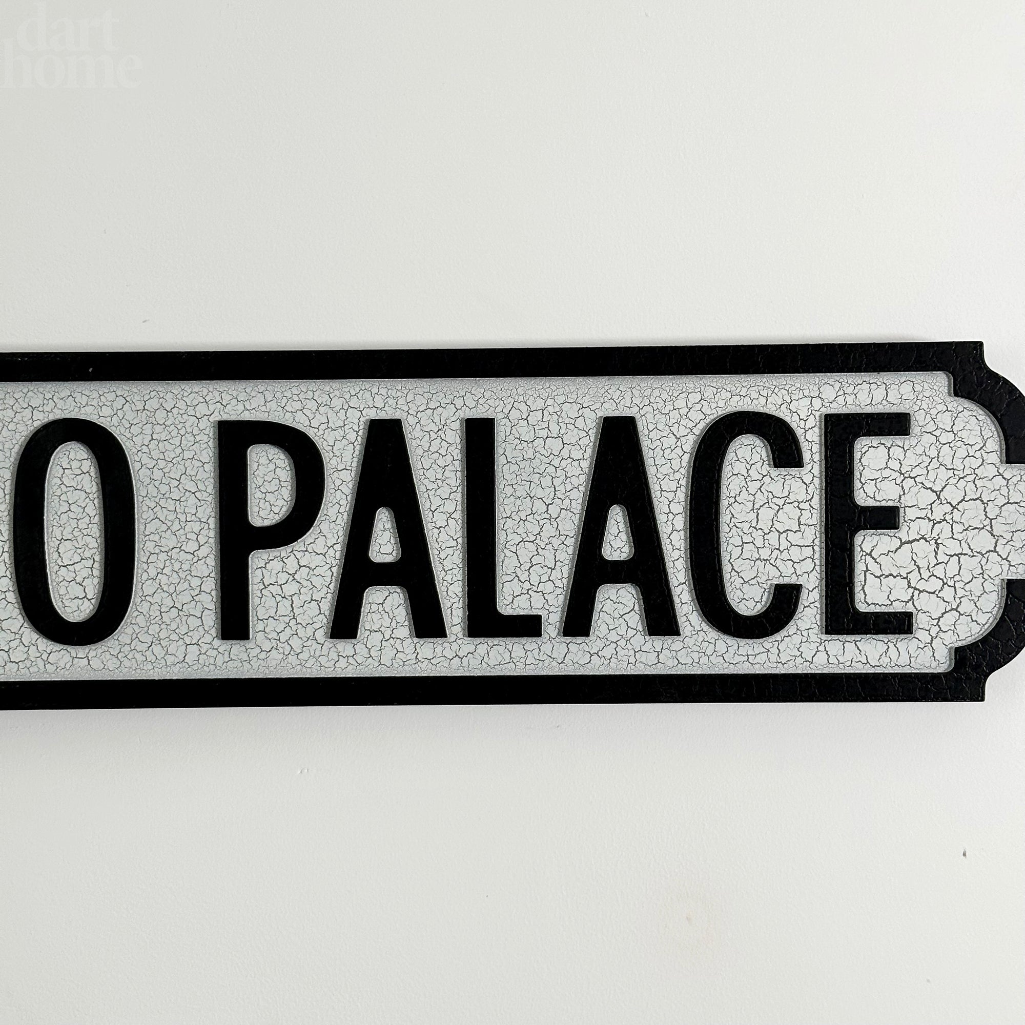 Crackled Prosecco Palace Street Sign