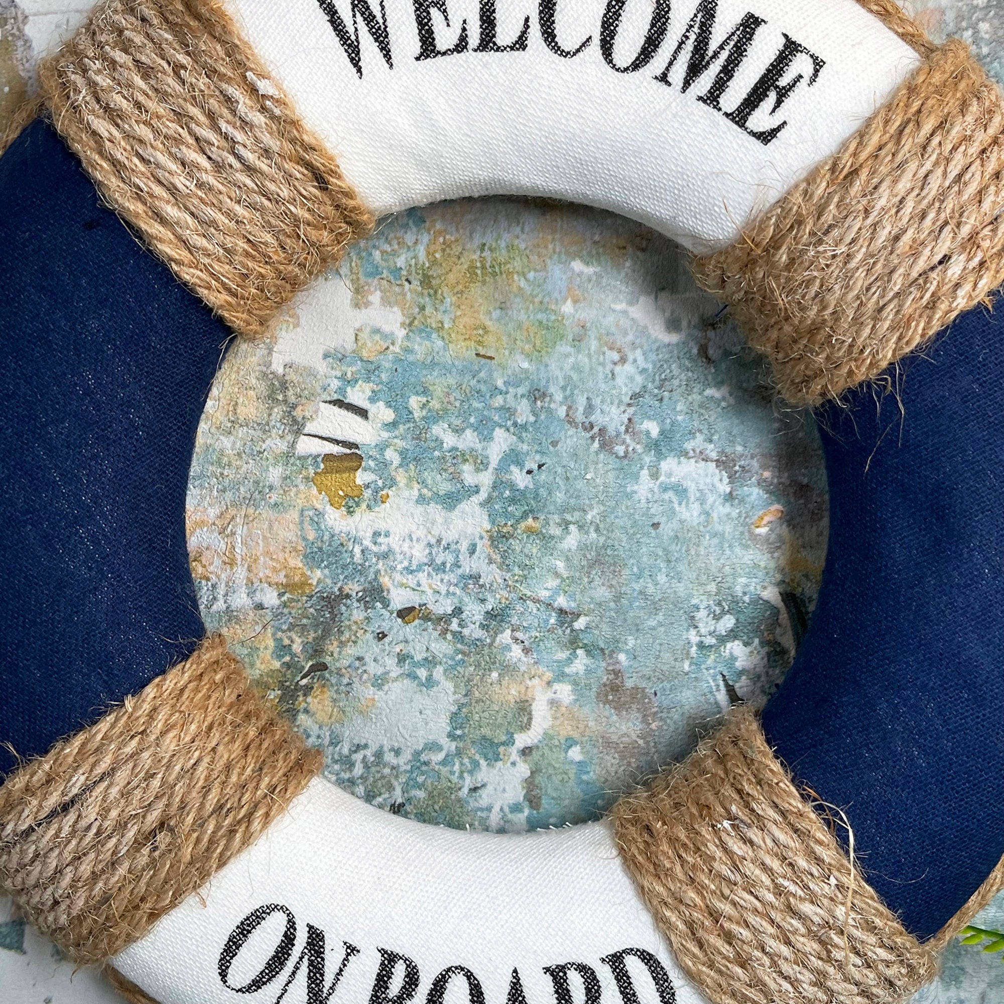 Welcome On Board Life Ring Wall Decoration