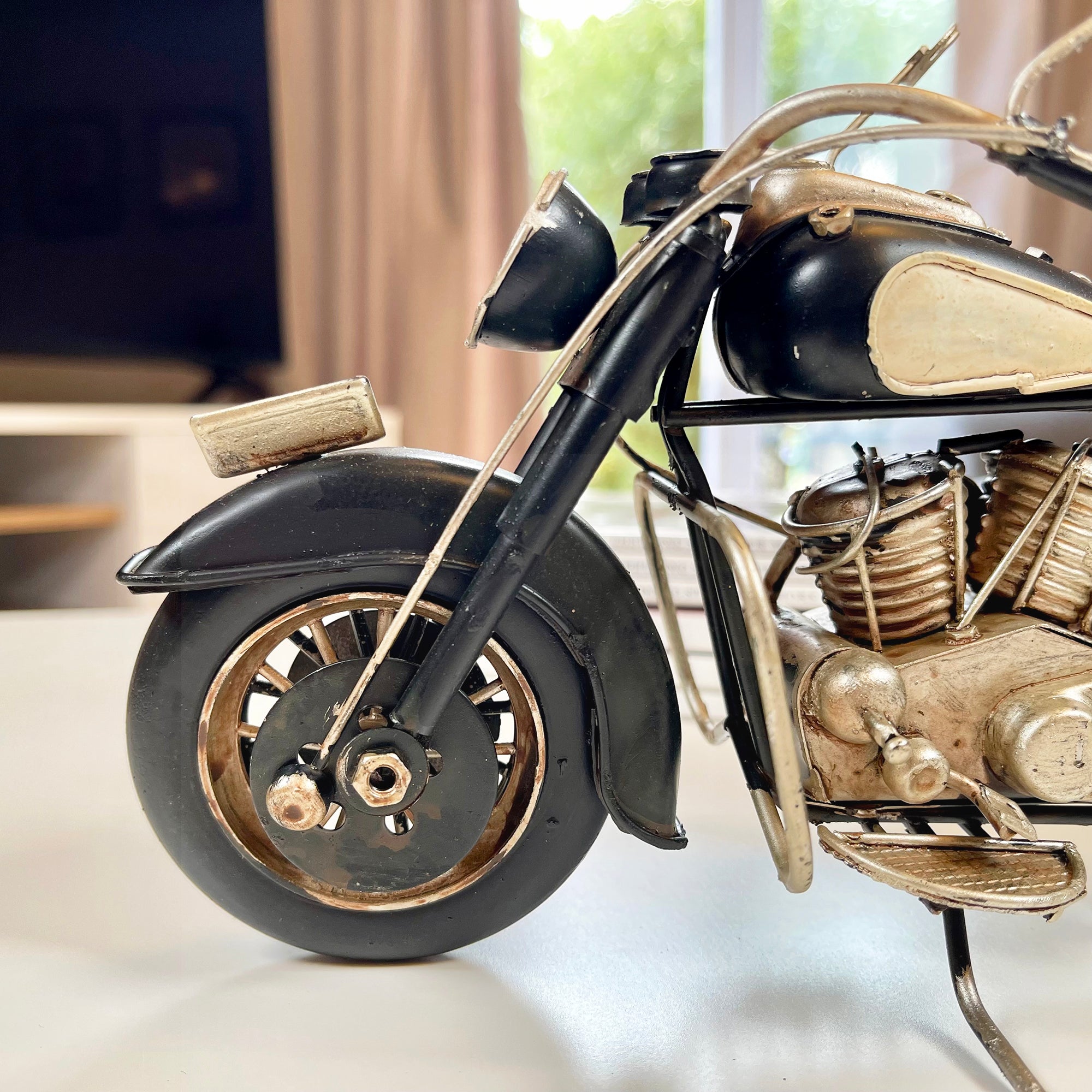 Black Metal Motorbike Model