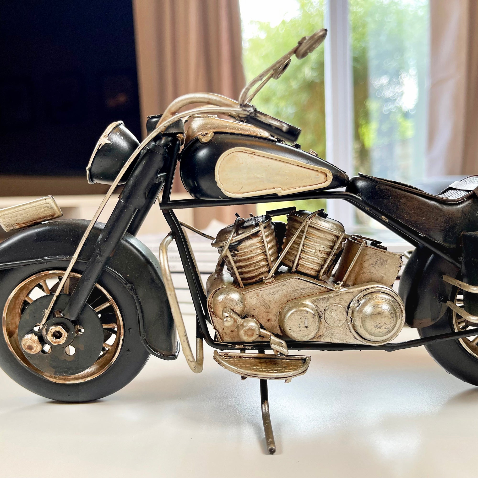 Black Metal Motorbike Model