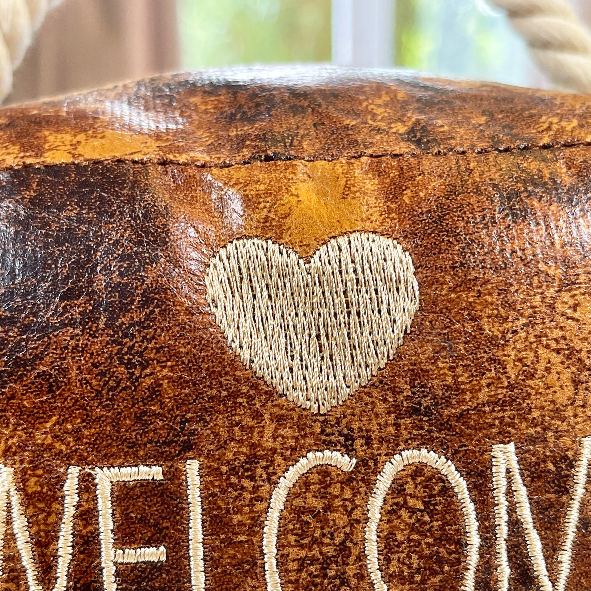 Faux Leather Welcome Cube Doorstop