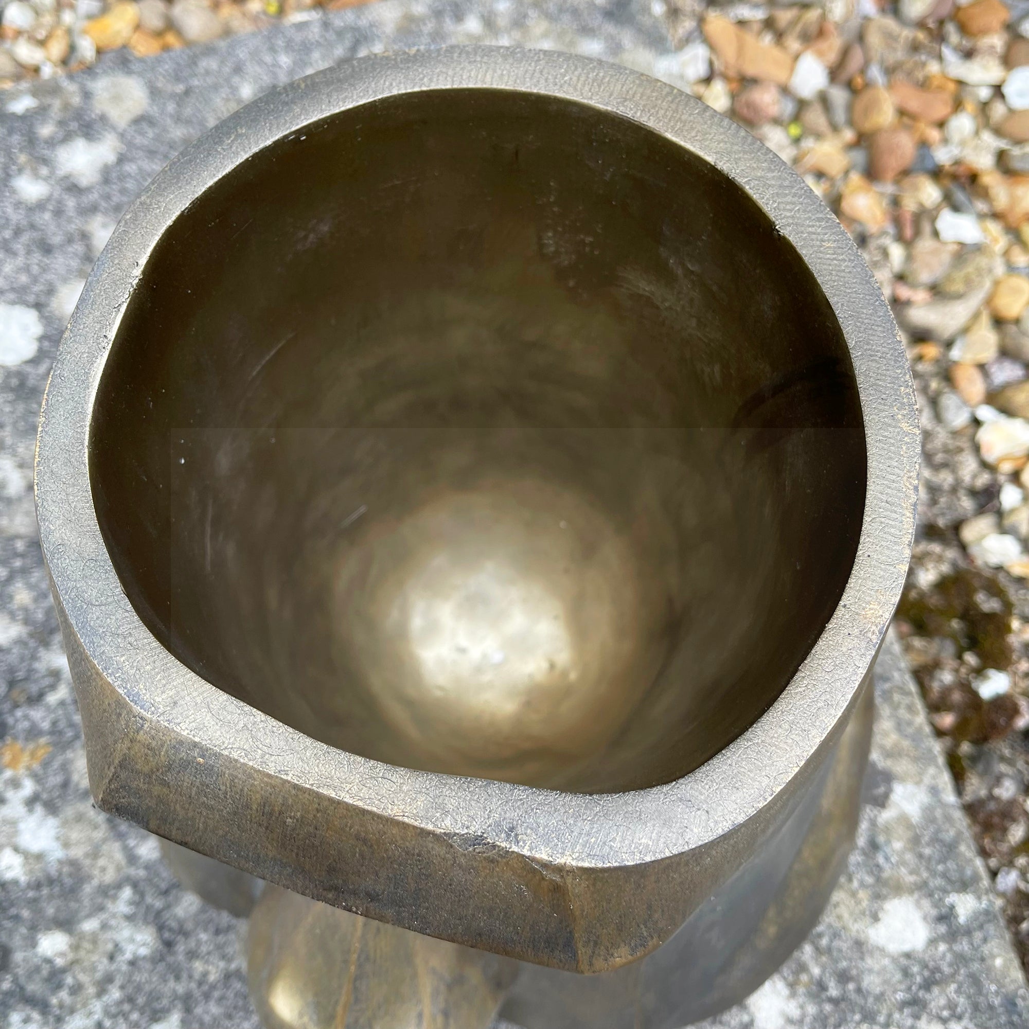 Gold Monkey Head Planter Large