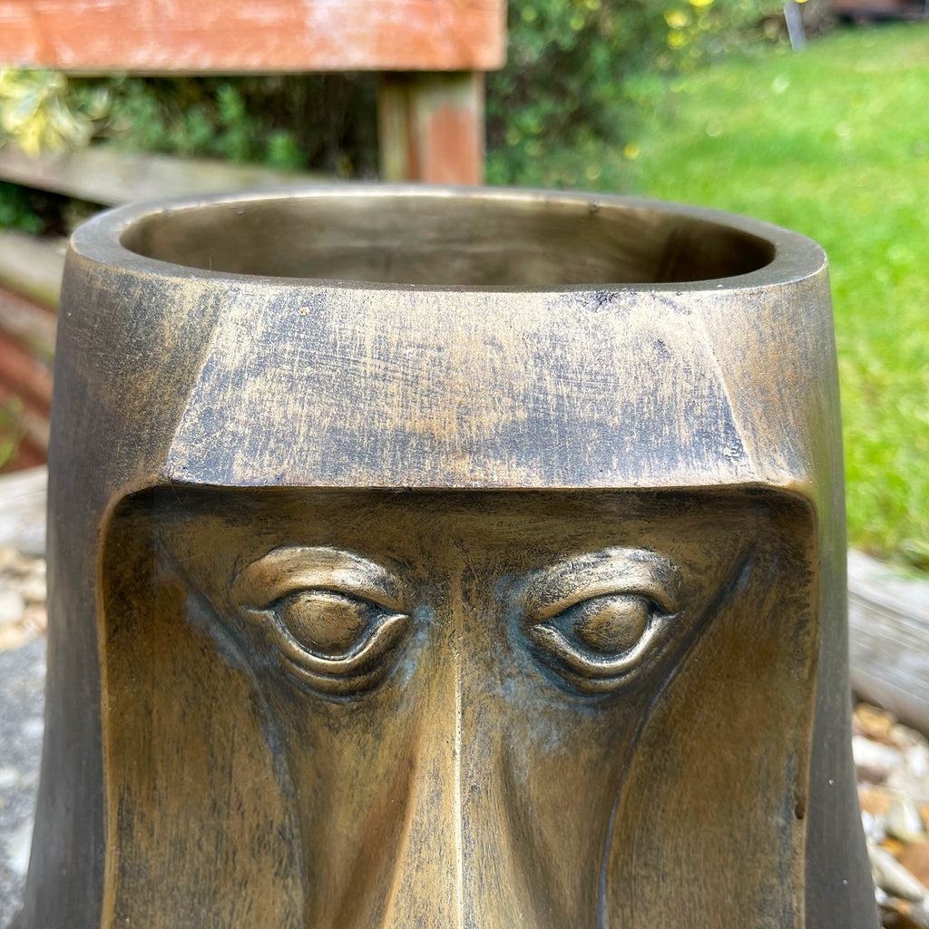 Gold Monkey Head Planter Large
