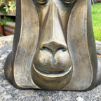 Gold Monkey Head Planter Large
