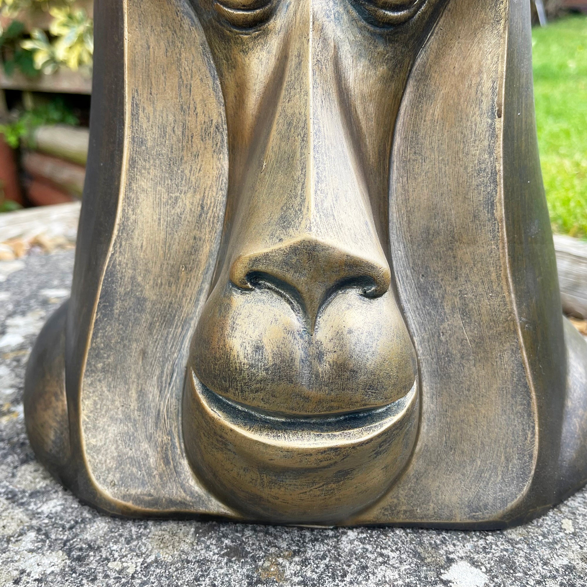 Gold Monkey Head Planter Large
