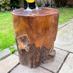 Runder Teak-Wurzelblock-Tisch