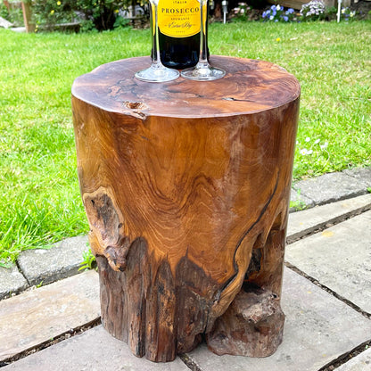 Round Teak Root Block Table