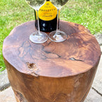 Runder Teak-Wurzelblock-Tisch
