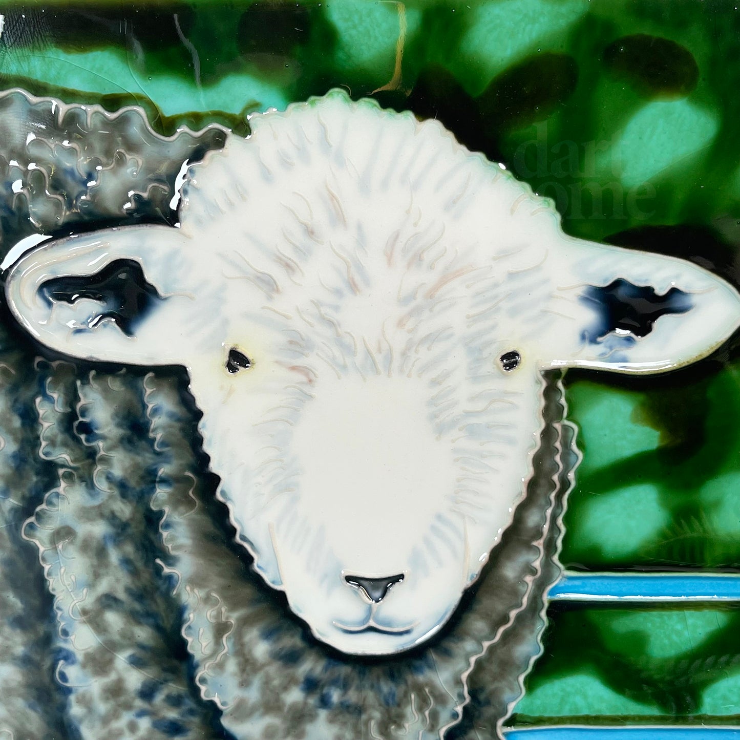 Sheepish Look Ceramic Art Tile 8x8"