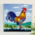 Cockerel Ceramic Art Tile 8x8"