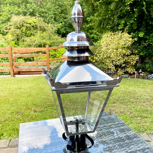 Stainless Steel Victorian Street Post Lantern 60cm