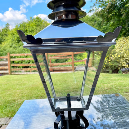 Stainless Steel Victorian Street Post Lantern 60cm