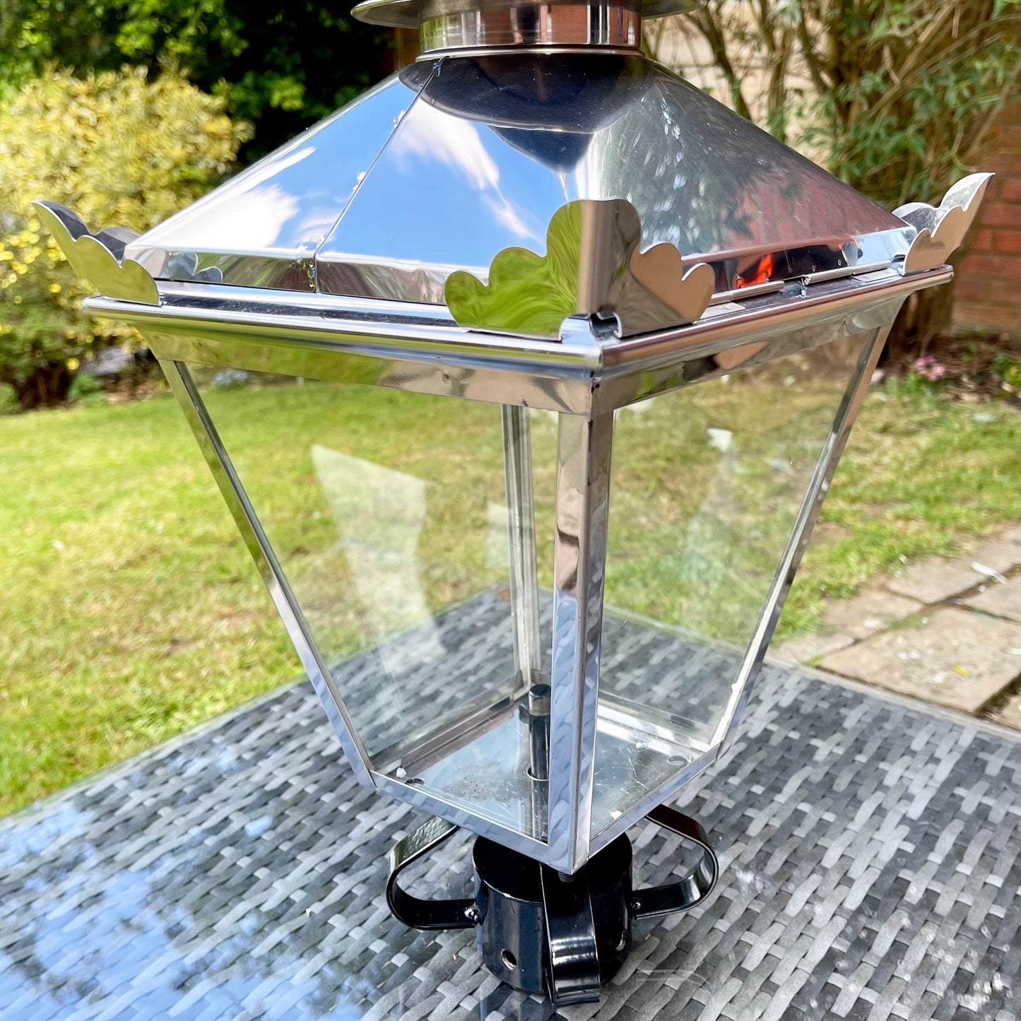 Stainless Steel Victorian Street Post Lantern 60cm