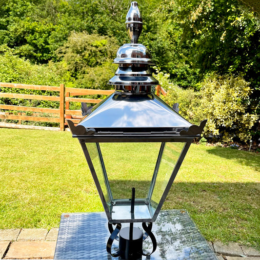 Stainless Steel Victorian Street Post Lantern 90cm