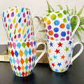 Ceramic Set Of 4 Bright Spark Mugs 350ml