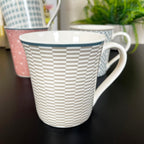 Bone China Set Of 4 Geometric Mugs 380ml
