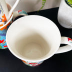 Set Of 4 Full Floral Bloom Mugs 380ml