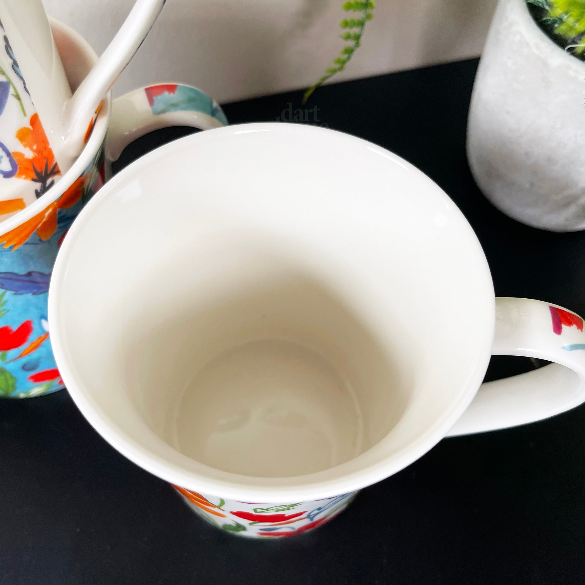 Set Of 4 Full Floral Bloom Mugs 380ml