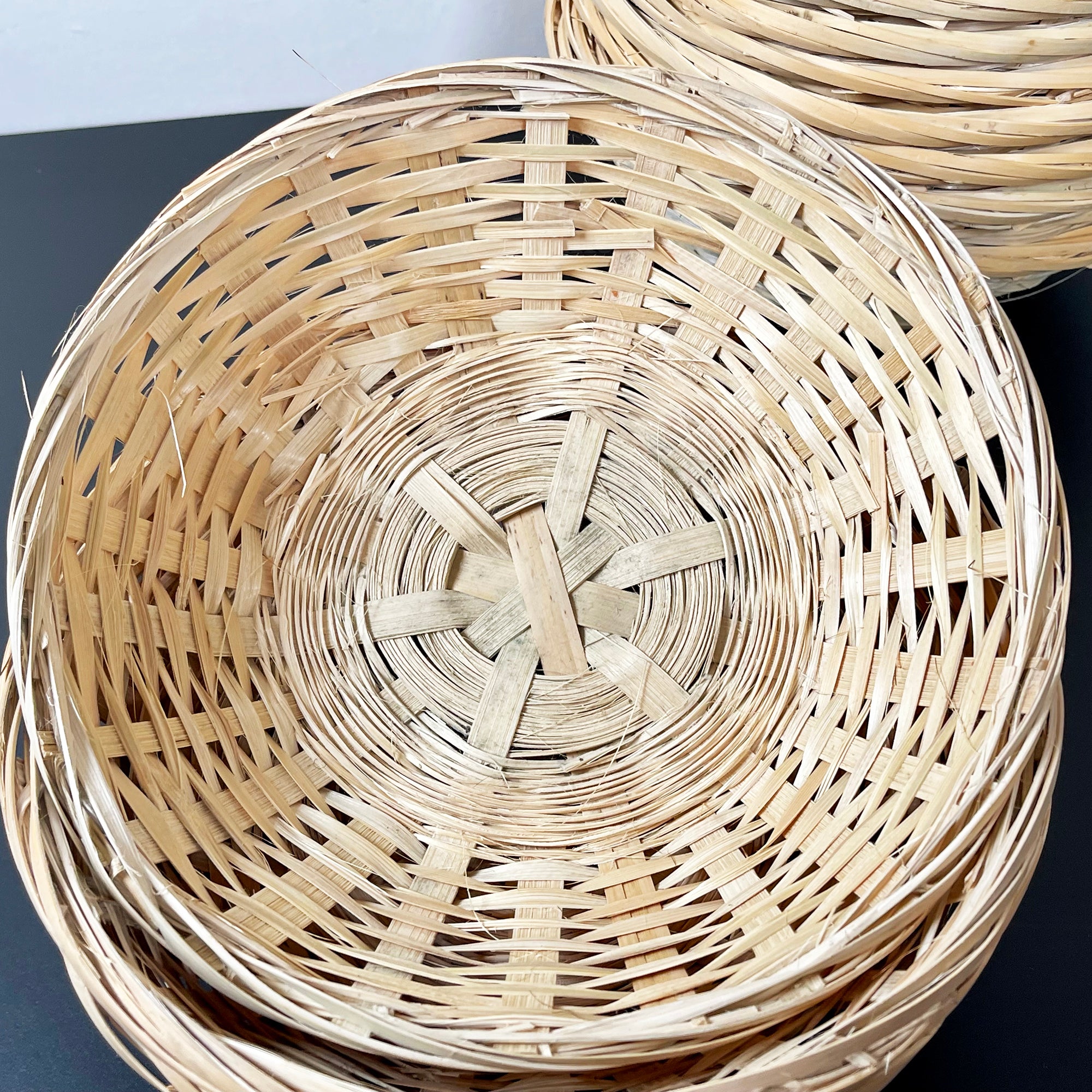 Round Wicker Bread Baskets