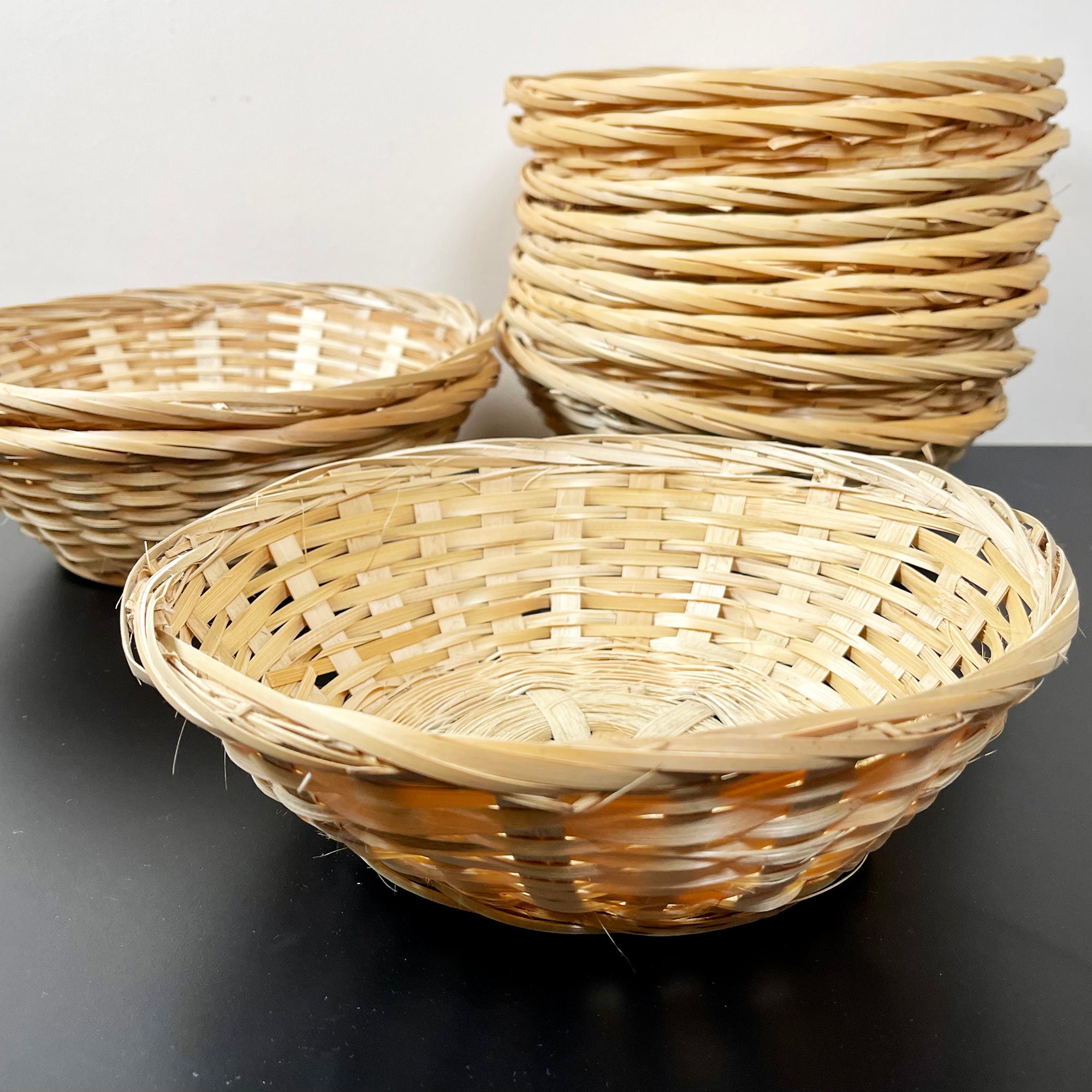 Round Wicker Bread Baskets