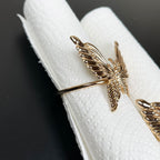 Set mit 2 goldenen Schmetterlings-Serviettenringen