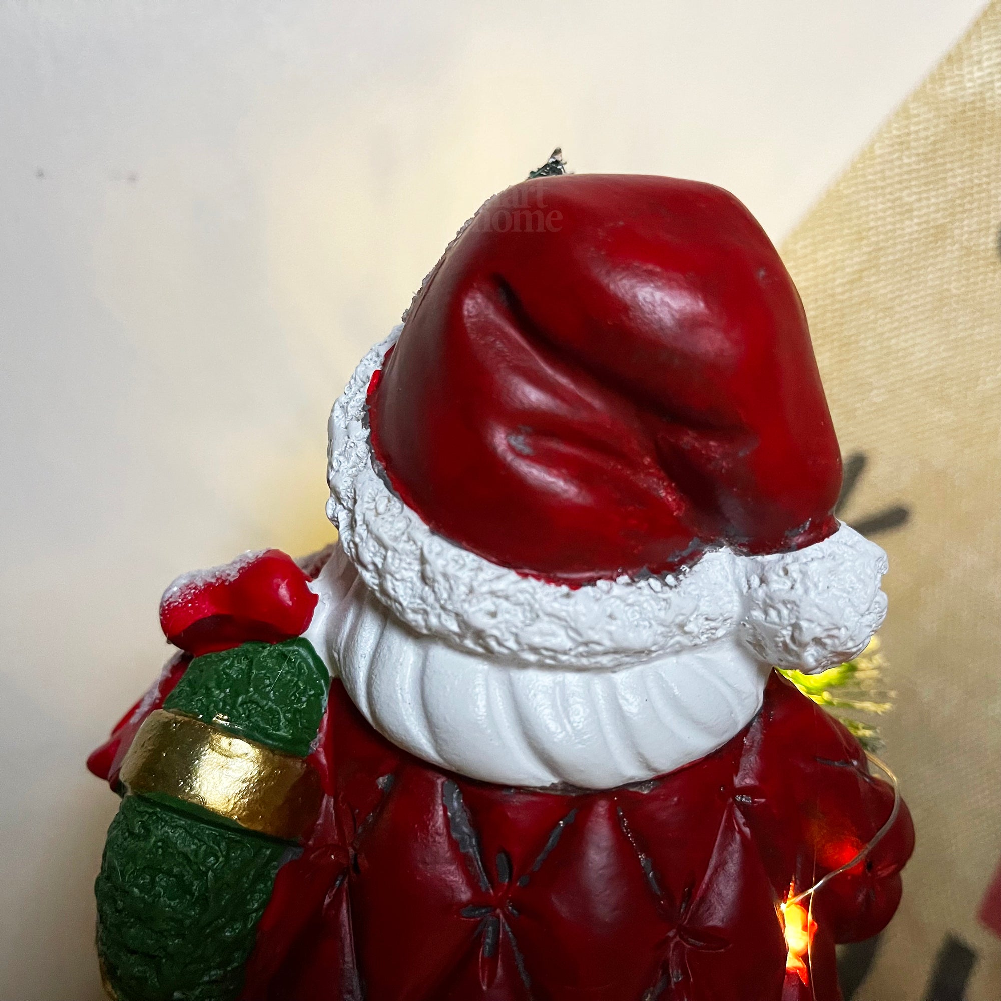 Light Up Santa With Tree Figurine
