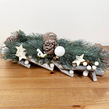 Frosted Pine Cone 4 Tealight Holder