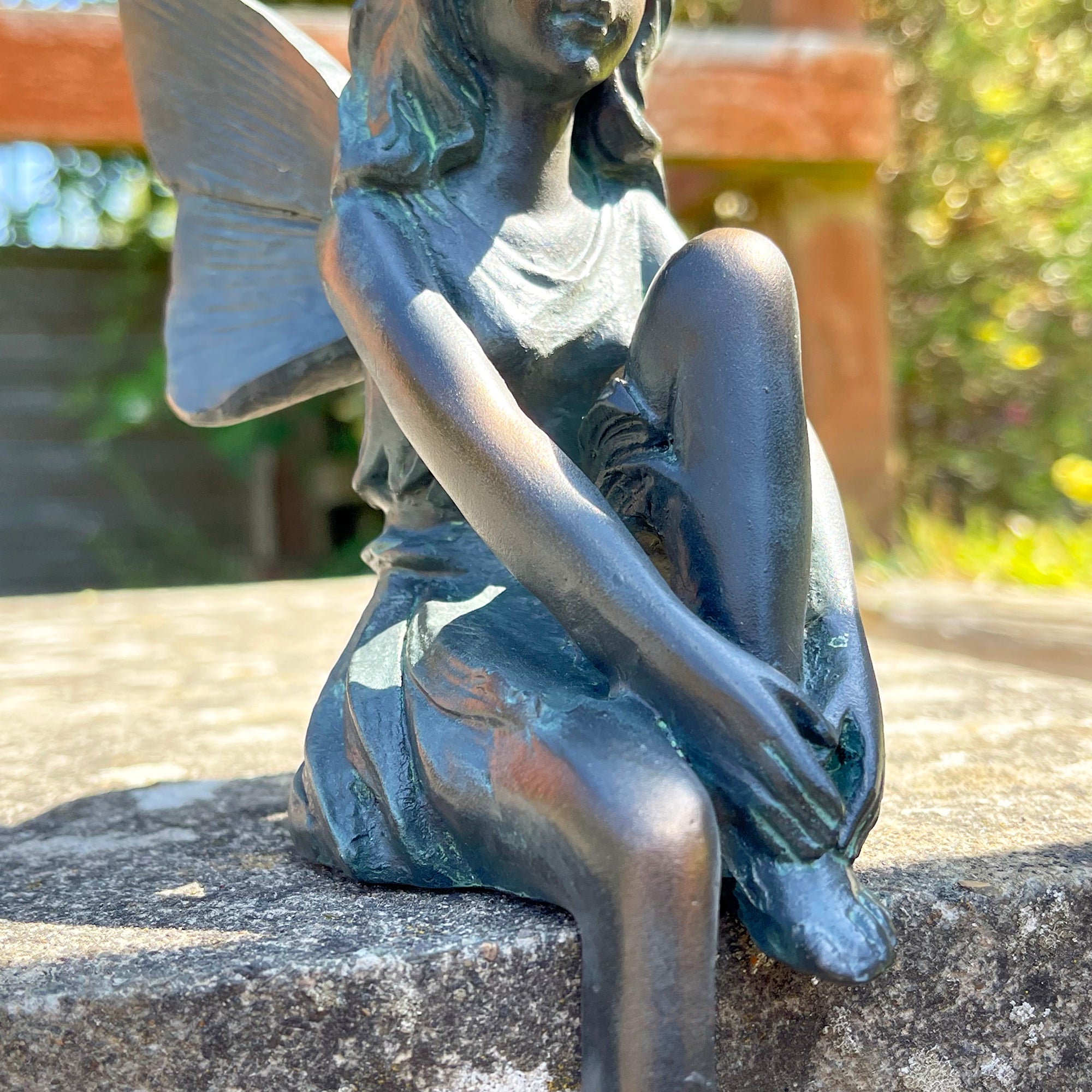 Shelf Sitting Bronze Fairy Ornament