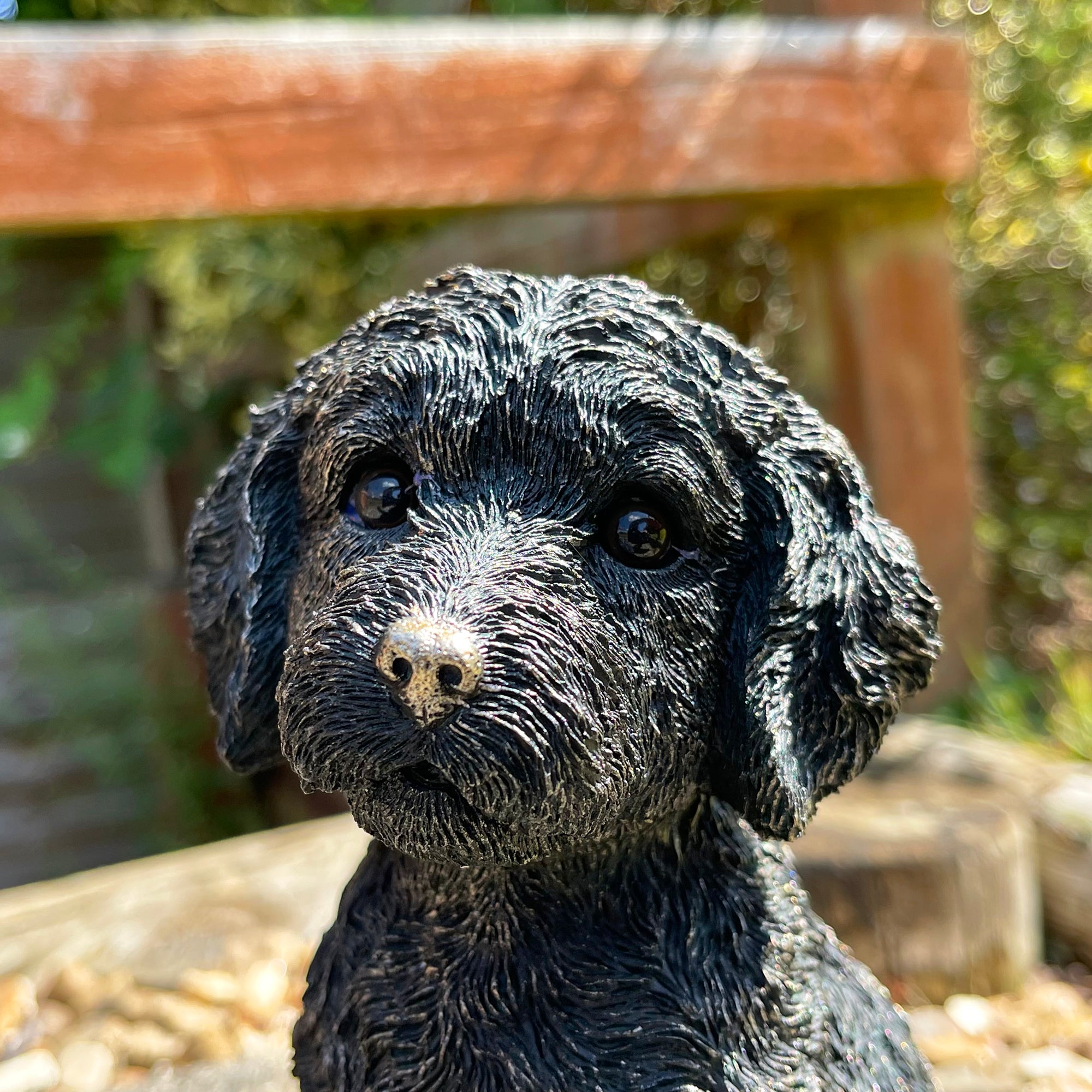 Large Cockapoo Concrete Garden Ornament - Frost Resistant Dog Sculpture By Radchester