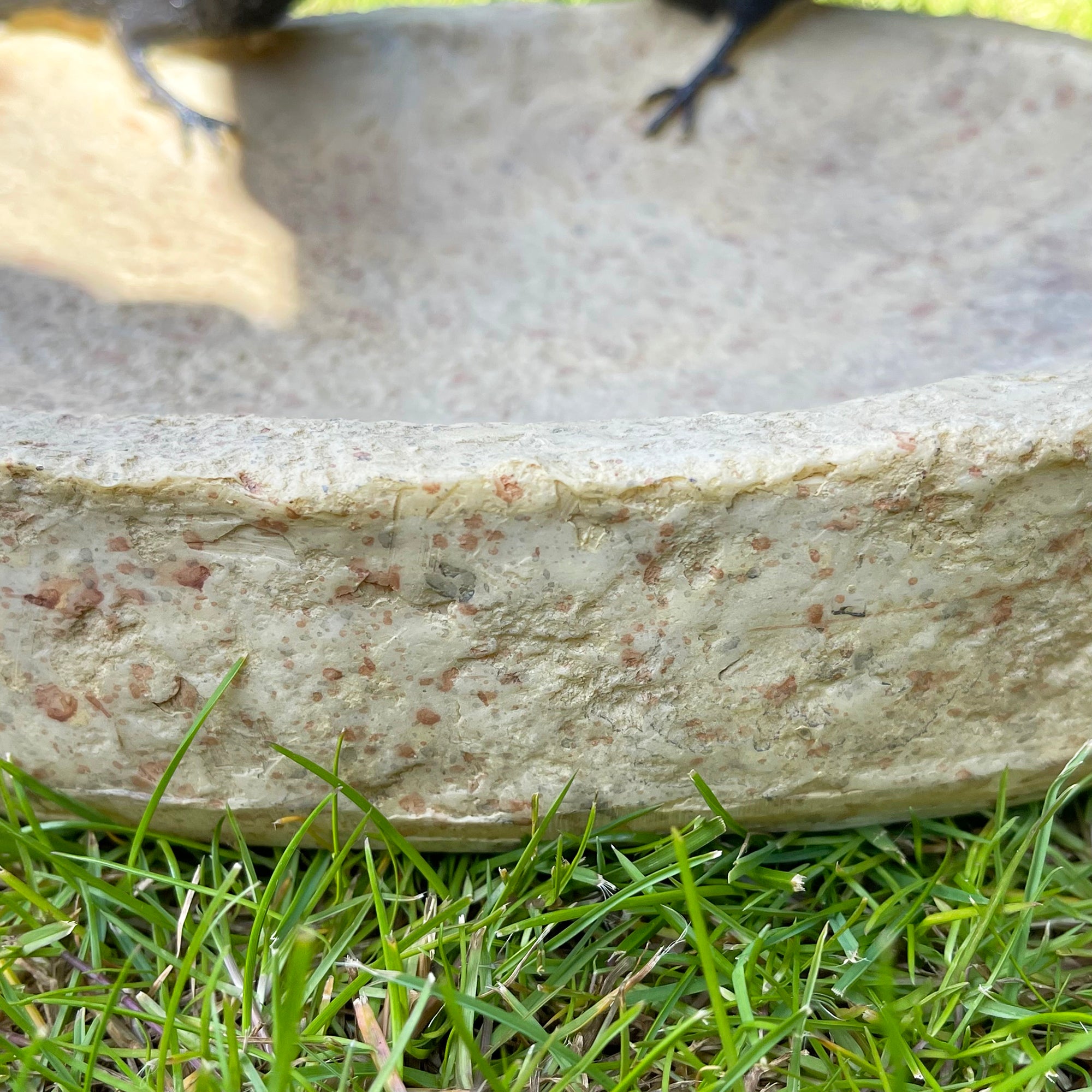 Resin Birds On Bowl Bird Bath