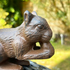 Cast Iron Squirrel Eating Nut Ornament