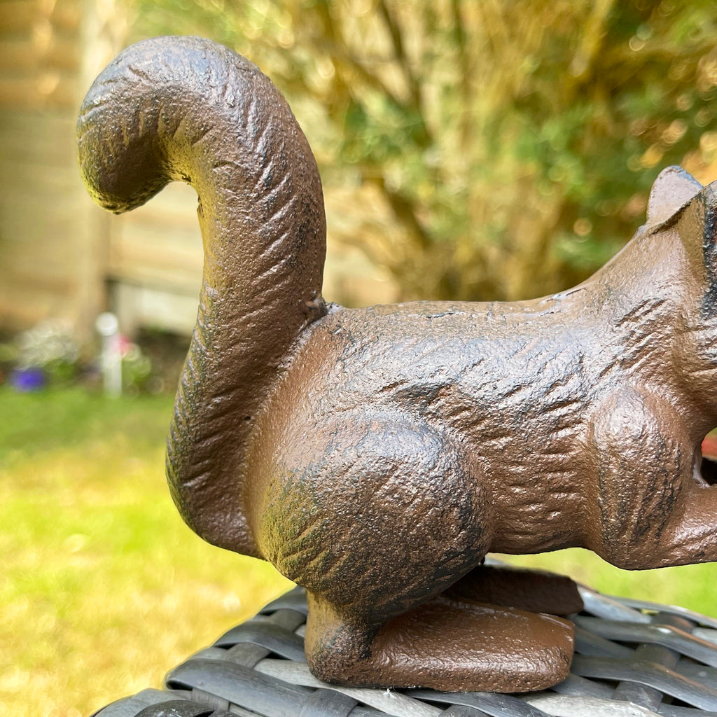 Cast Iron Squirrel Eating Nut Ornament