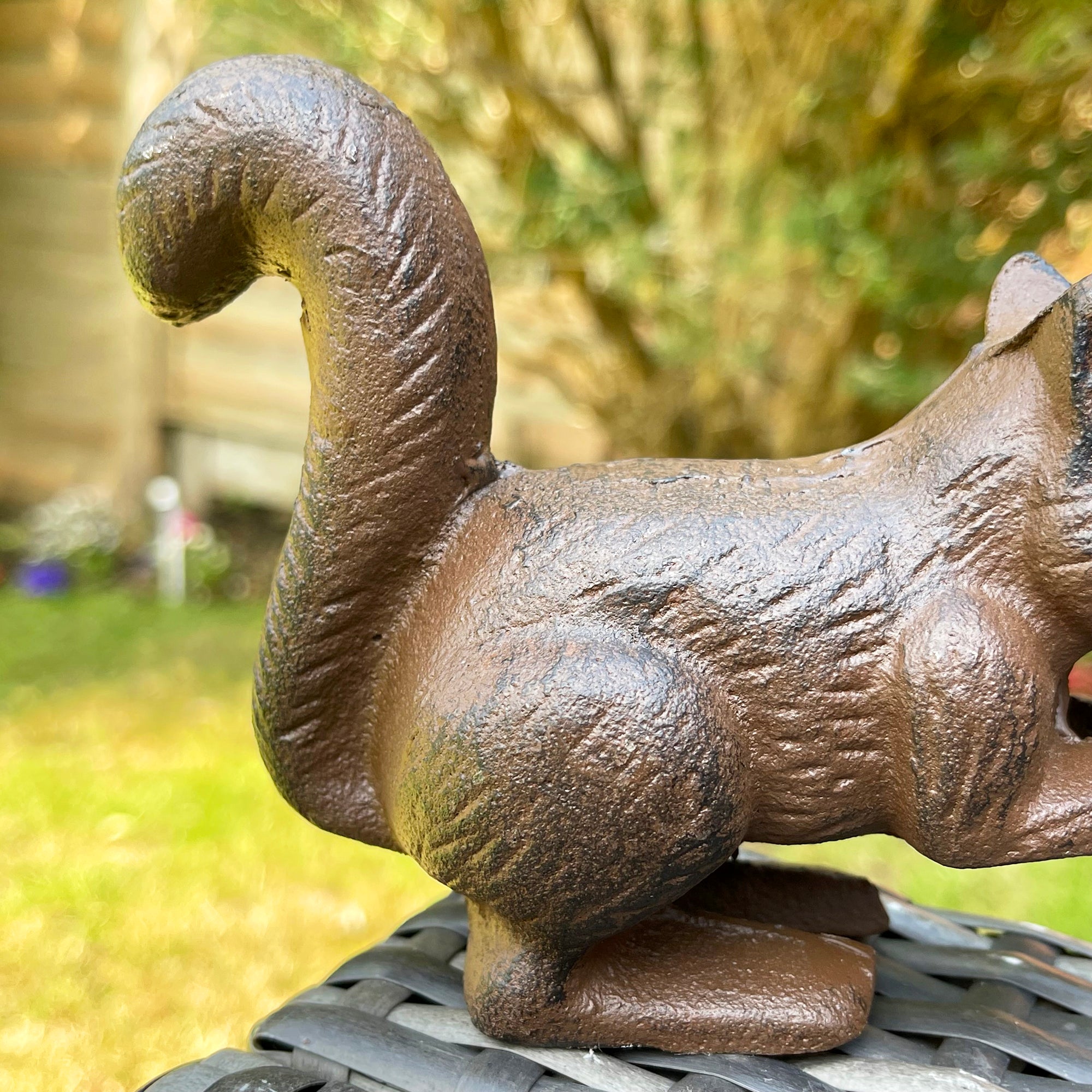 Cast Iron Squirrel Eating Nut Ornament
