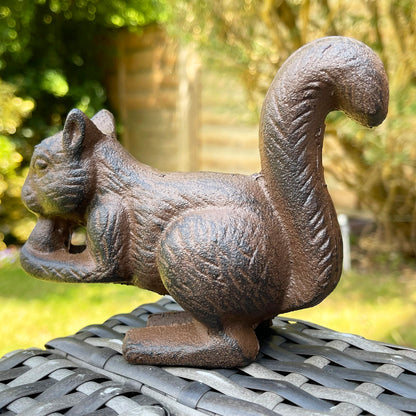 Cast Iron Squirrel Eating Nut Ornament