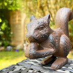Cast Iron Squirrel Eating Nut Ornament
