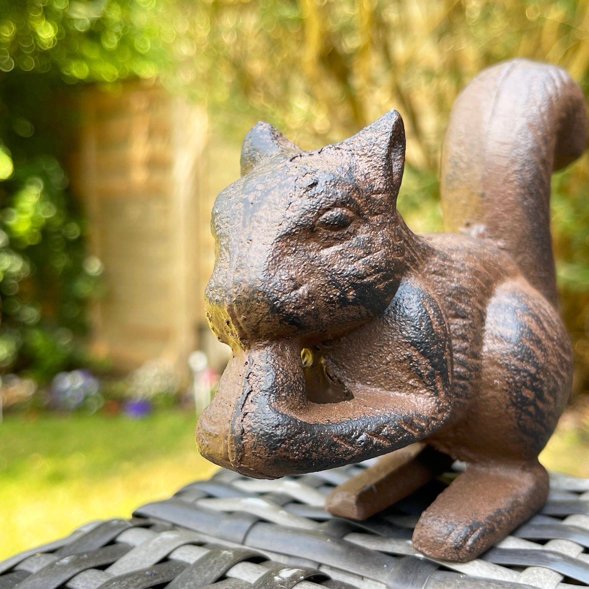 Cast Iron Squirrel Eating Nut Ornament