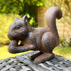 Cast Iron Squirrel Eating Nut Ornament