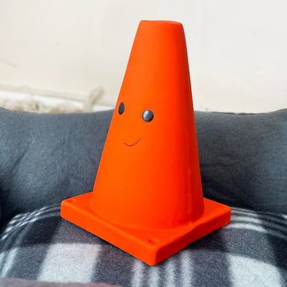 Latex Traffic Cone Squeaky Dog Toy