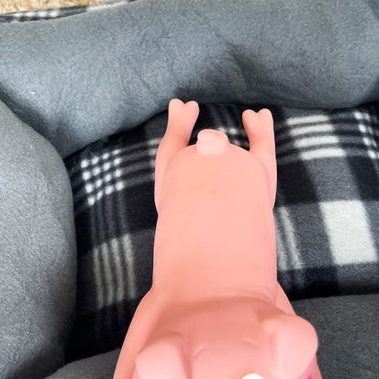 Pink Lounging Pig Squeaky Dog Toy