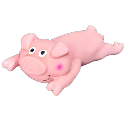 Pink Lounging Pig Squeaky Dog Toy